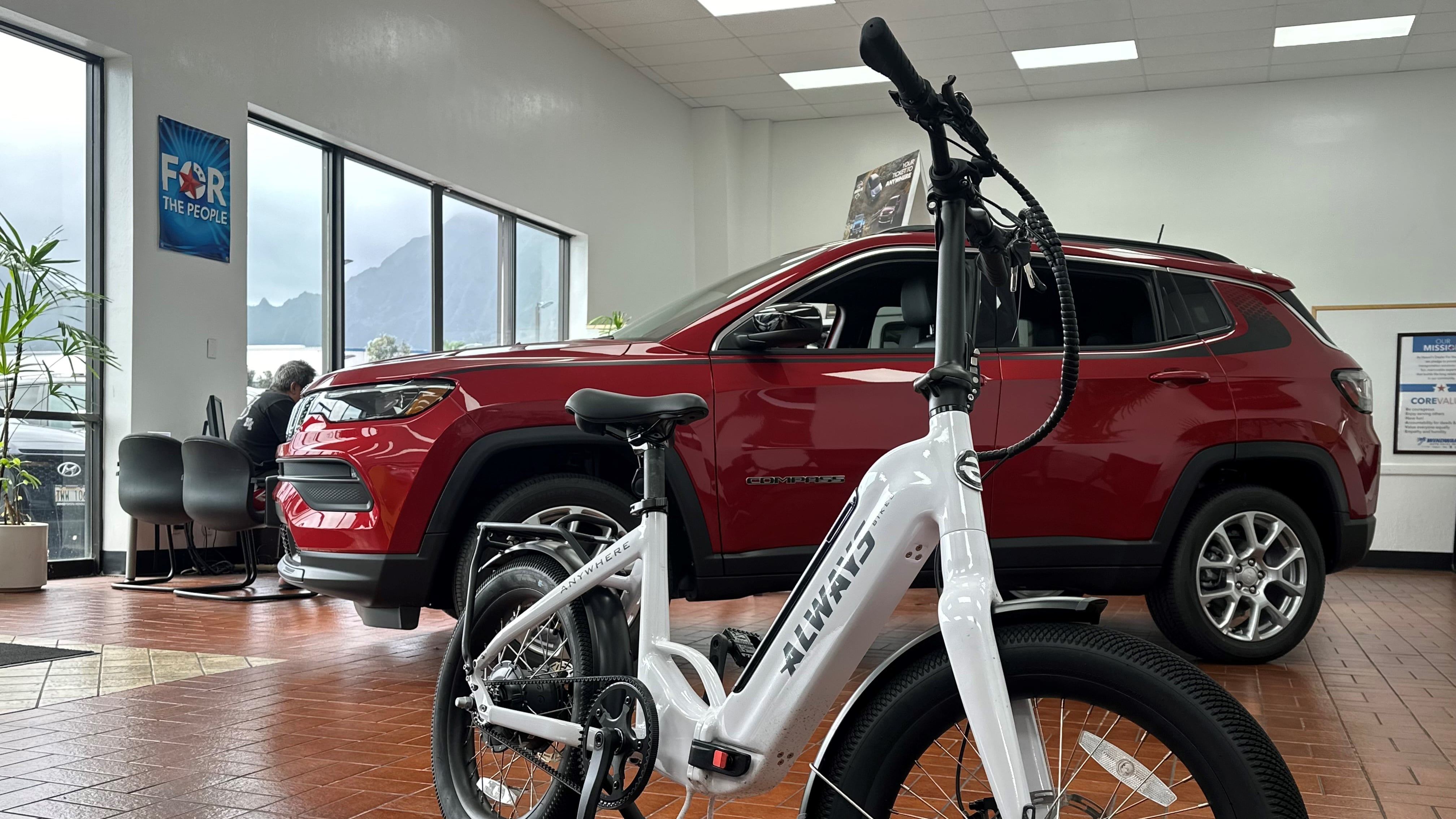 An Always e-bike on display in the showroom at Windward