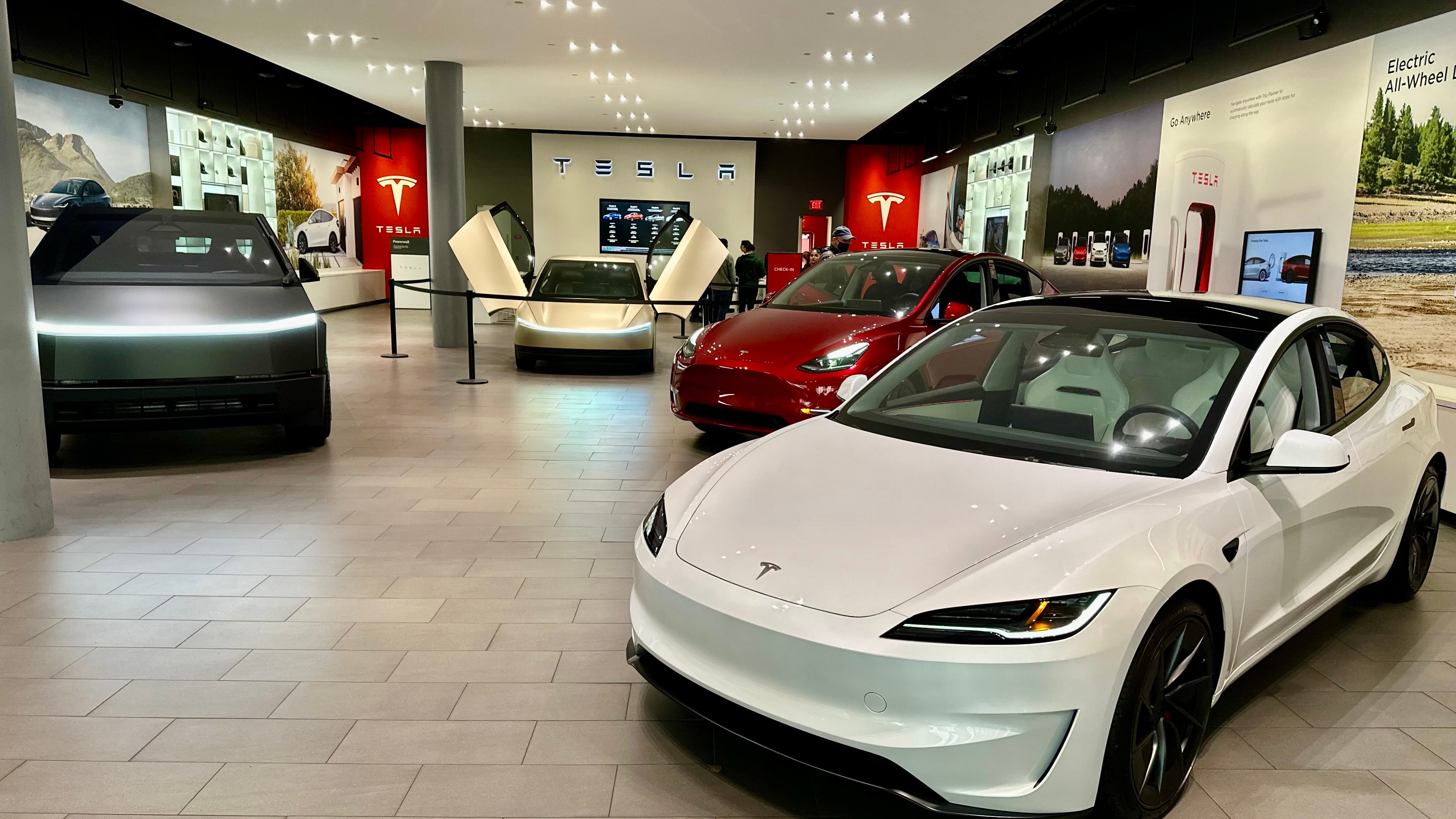 Tesla showroom in San Jose, Calif.